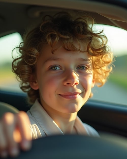 Child in a car