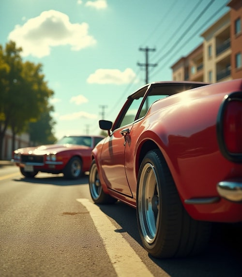 Cars on the street