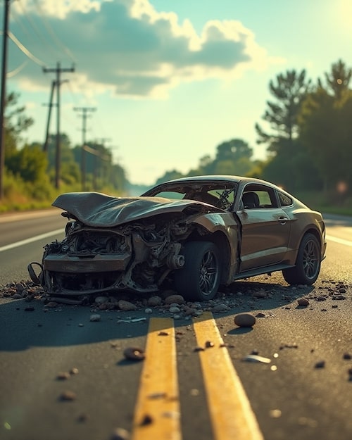 Crashed Car