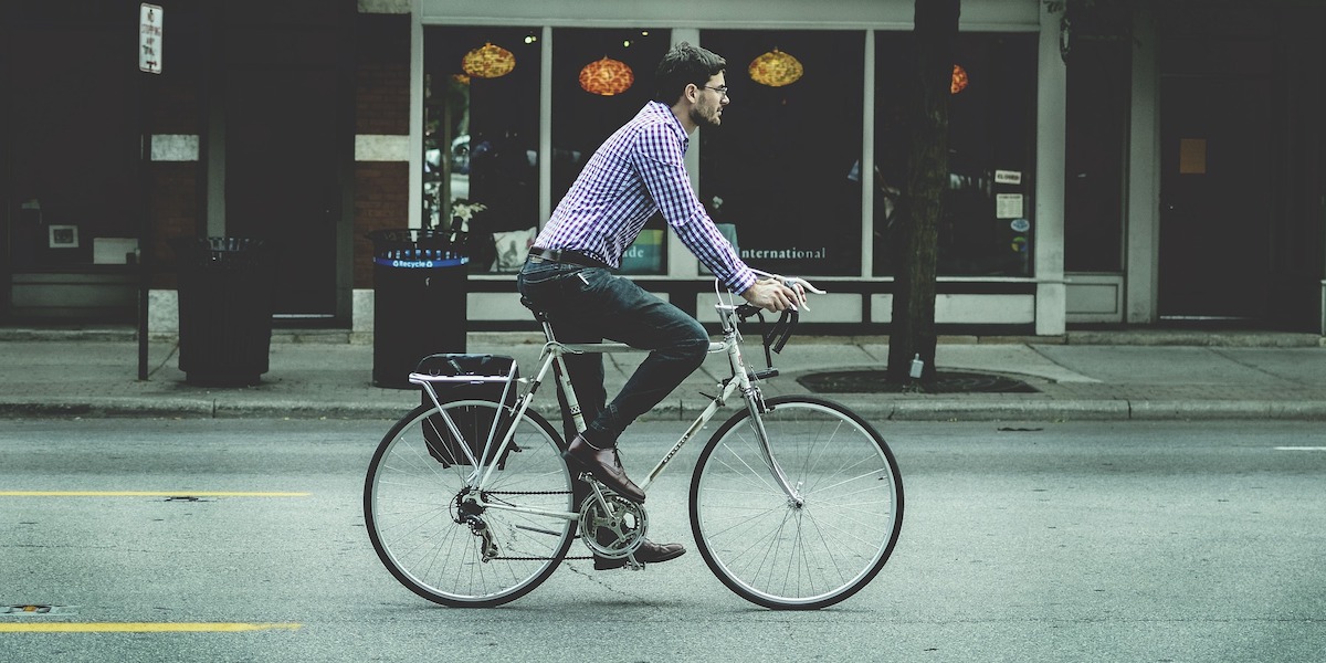 Man on a bike