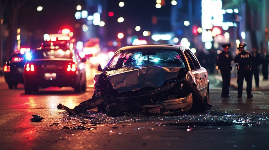 Car Accident at Night